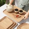 Japanese Style Bamboo Rectangular Serving Tray
