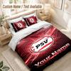 Custom Name Bedding Set 3 PiecesPSV Eindhoven FC Print Duvet Cover + 2 Pillowcases Soft Bed Decor