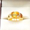 Citrin Oval geschliffen Mit 925 Sterling Silber Vergoldet Ring Für Herren #A958 JL375669271677