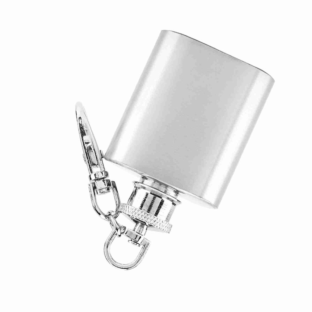 Portable Stainless Steel 1oz Whiskey Liquor Alcohol Bottle Pocket Wine Bottle Key Chain