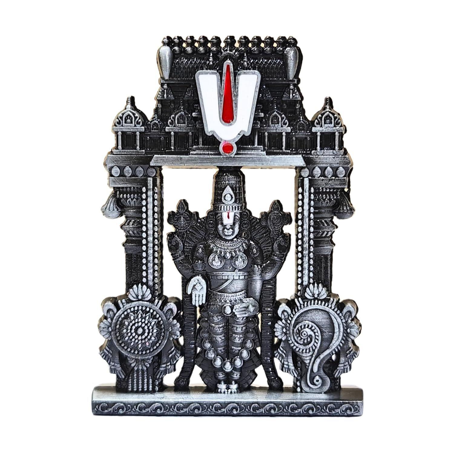 

Идол Тирупати Баладжи для приборной панели автомобиля | Идол Венкатешвары для приборной панели автомобиля Дизайн 3, Металл, 1 шт. (Серебряный цвет) серебряный