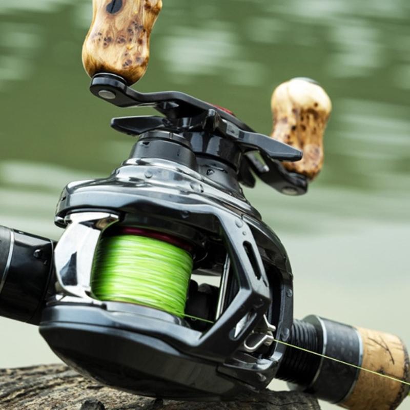Fishing Wheel Modification Grip Solid Wood Handle Replacement Casting Reel Handle Baitcasting Fishing Reel Rocker Handle