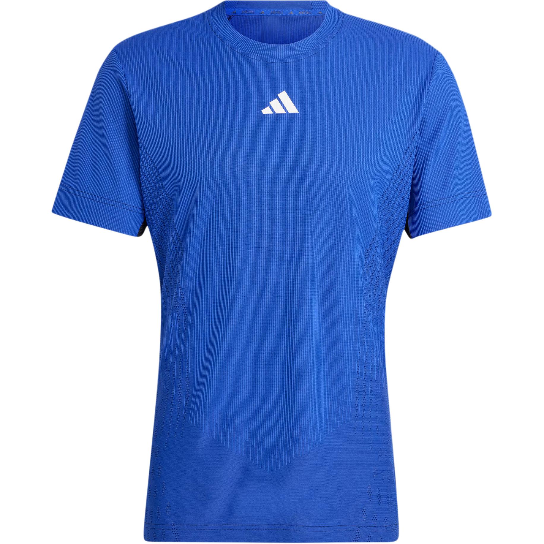 

Adidas Airchill Comfort Мягкая дышащая футболка с коротким рукавом для мужчин, топы, ярко-синий, черный IV8320 2XL