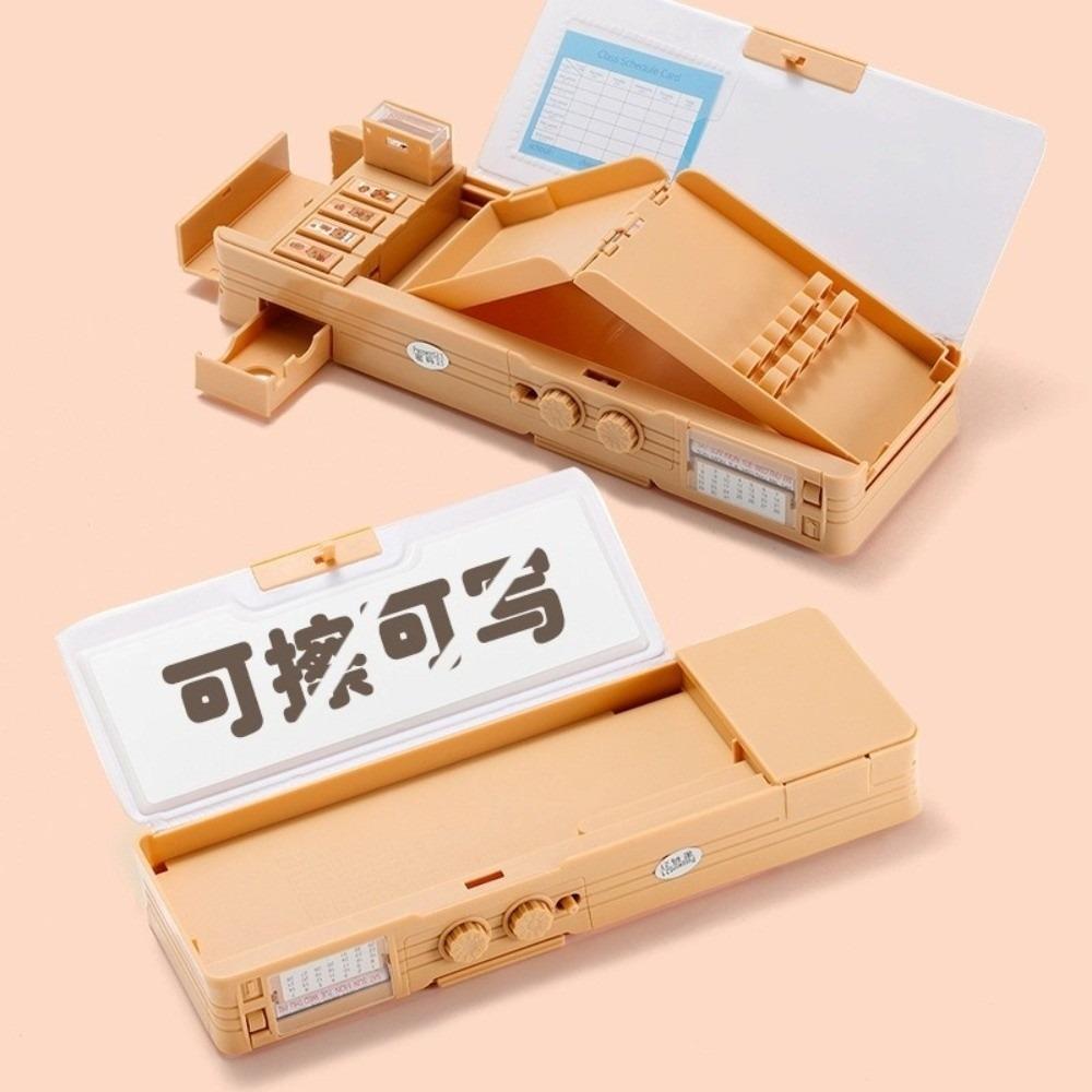 Multifunctional Capybara Pencil Case Cartoon Double Layer Pen Box  Students