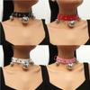 Sexy Punk Gotic din piele PU Choker Metal Link Lanț Clopot Colier Femei Negru Choker Guler Bijuterii Cosplay Accesorii Harajuku