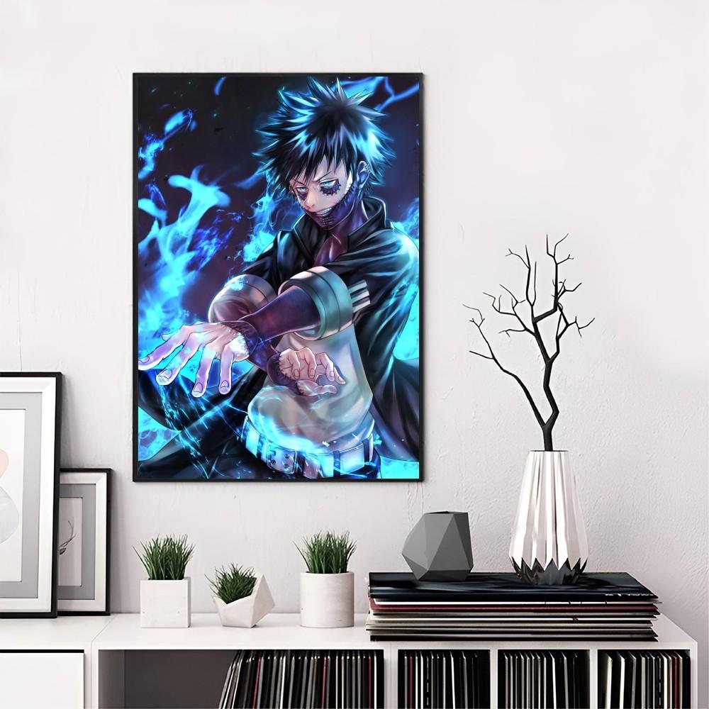 1PC My Hero Academia Dabi Poster Self-adhesive Art Waterproof Paper Sticker Coffee House Bar Room Wall Decor