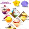 24 PCS Silicone Cupcake Liners Reusable Baking Cups Easy Clean Pastry Molds 4 Shapes Round Stars Heart Flowers