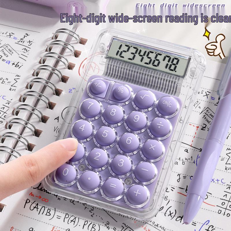 Compact Silent Mini Calculator for Students - Cute and Portable for Junior and High School
