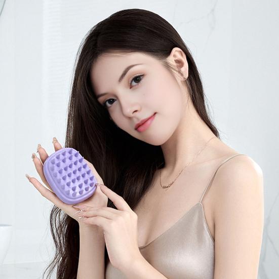 Shampoo Comb Soft Flexible Silicone Bristles Promotes Hair Growth Deep Cleansing Scalp Massage Brush Hair Care Tool