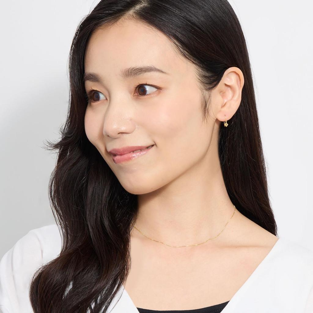 Sears K10 Natural Stone Hook 10K Gold with Women's Earrings, Square, Citrine, Se105-0029-yg-st