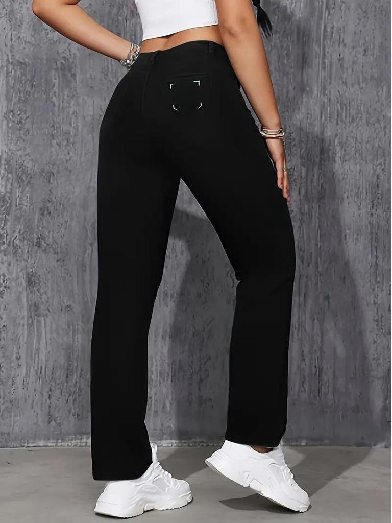 Womejeans Women's Slim Fit Black Jeans - Casual Versatile Long Pants