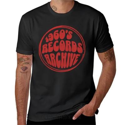 T-shirt Archive Disques Années 1960 séchage rapide imprimé animal pour garçons Vêtements esthétiques T-shirt à manches courtes homme