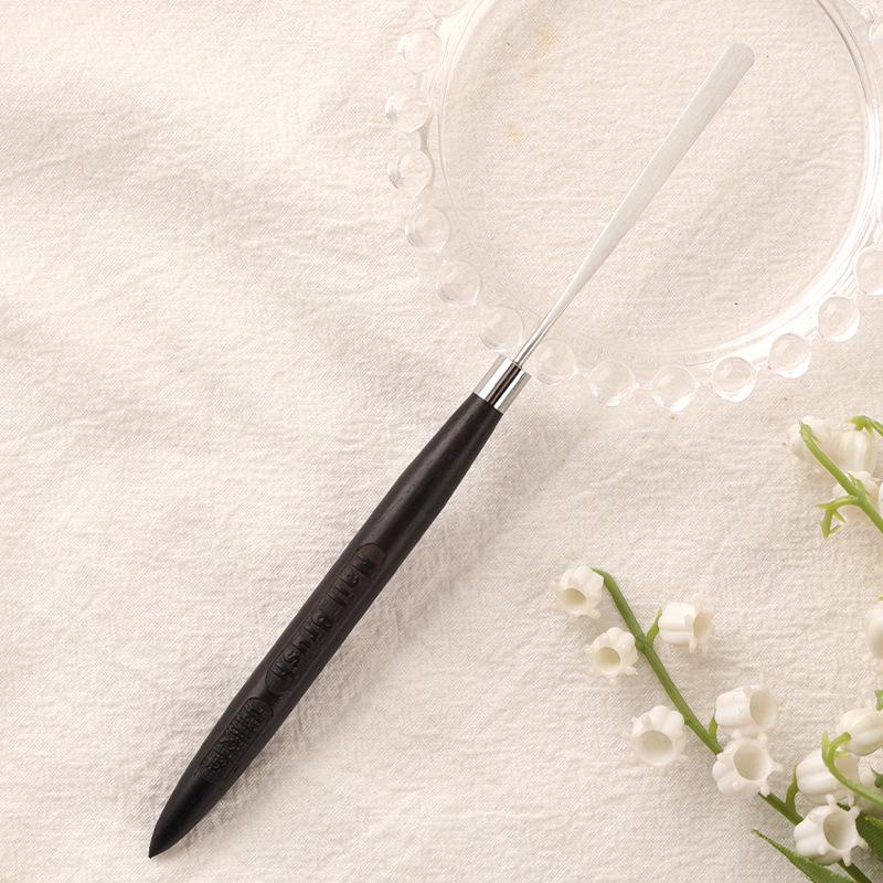 Sandalwood Nail Art Gel Stir Stick with Wood Handle & Stainless Steel Spatula