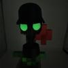 Luminous Trailer Hitch Cover With Steel Helmet And Gas Mask Glow In The Dark 3D Printed Trailer Hitch Ball Cover Dust Plug
