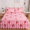 3Pcs Set Cotton  New Brushed Bed Skirt Bed Cover Simmons Bed Cover Protector Bed Sheet Set Queen Size Bed Sheets Set Skirt