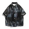 Short Sleeved Shirt Men's Lapel Shirt Cardigan Half Sleeved Men's Casual Top