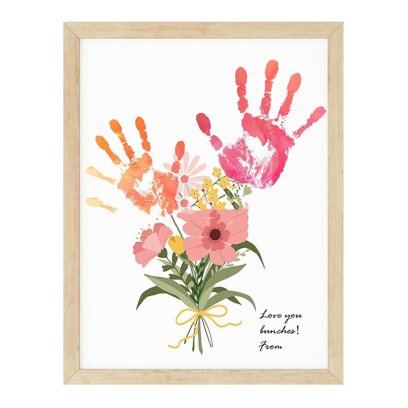 

Отпечатки ладошек Цветы и тыквы Фестиваль Плакаты Рождество День матери Картина на холсте для мамы или бабушки с дедушкой Домашний декор Подарок