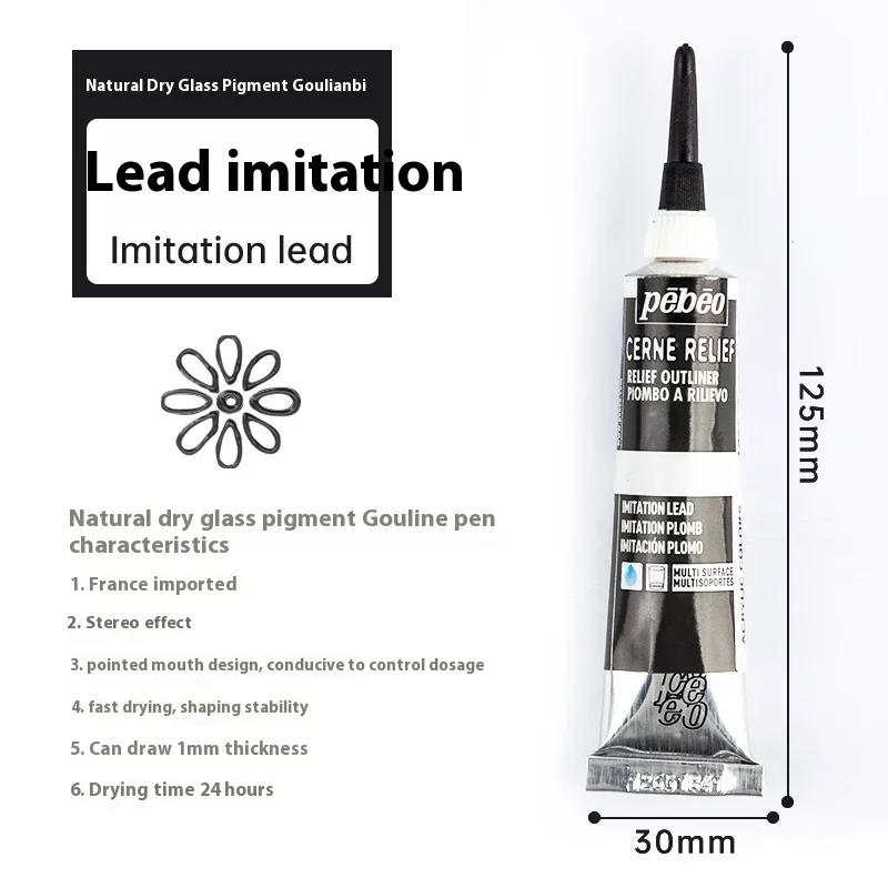 Acrylic Glass Paint Relief Texture Pigment DIY Hand Painted 20ml Hook Line Tool Styling Pen Painting Art Supplies for Glass