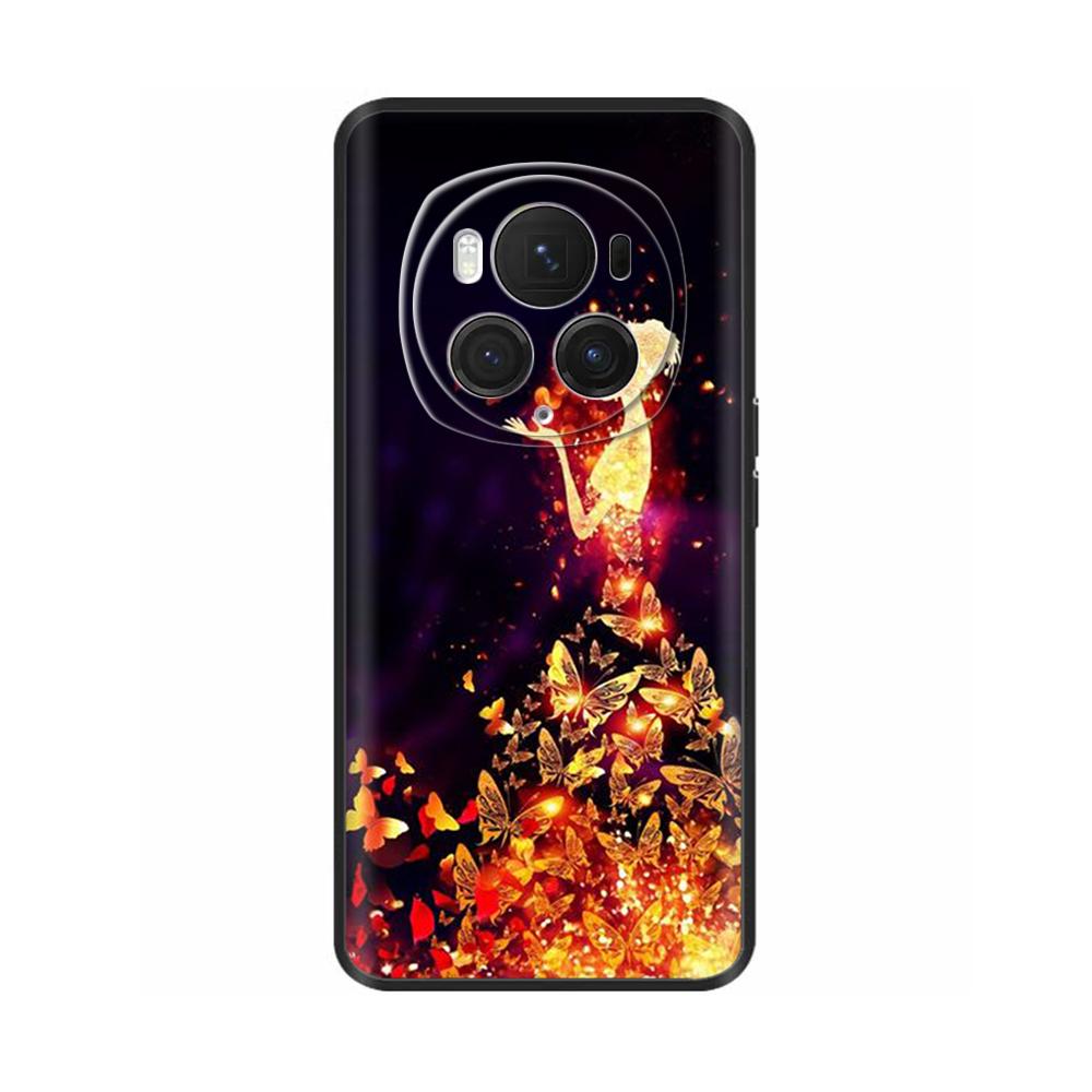 For Honor Magic6 Pro 5G Case Back Cover For Honor Magic6 5G Soft Black Silicone Fashion Phone Case For Magic 6 Pro Coque Fundas