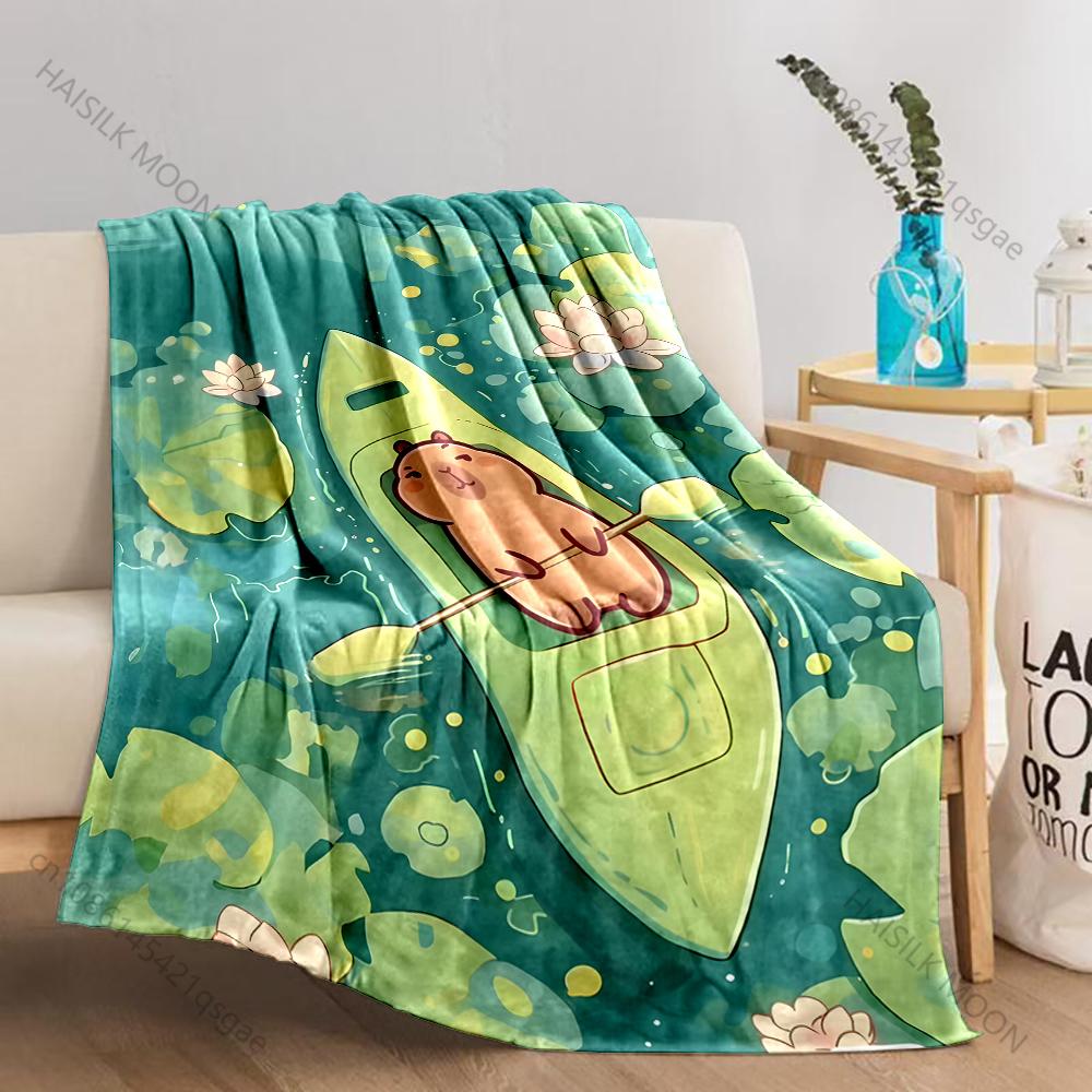 Verschiedene Größen Capybara Cartoon Decke Warm Weich Flauschig Überwurf King Size Luxus Überwurf Kinder Erwachsener Bett Sofa Decke Reise Überwurf