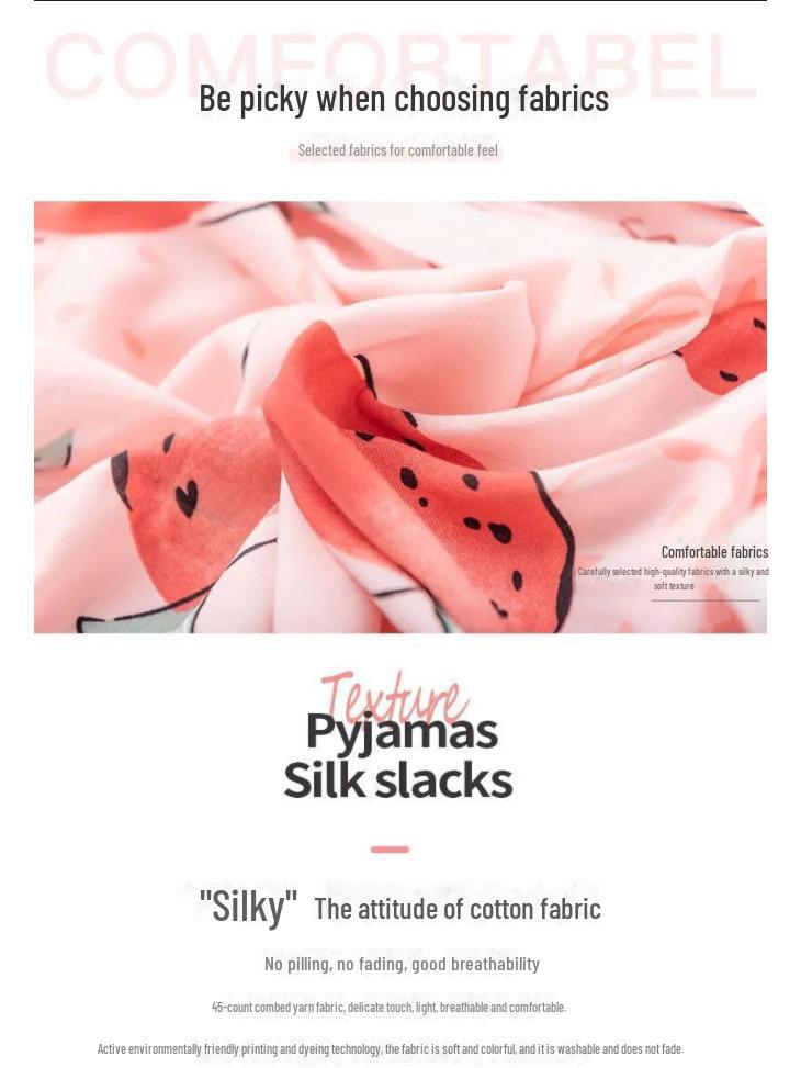 Pantaloni de vară pentru femei, din mătase, din bumbac, anti-țânțari, pentru plajă – pantaloni largi, casual de pijama