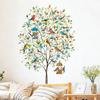 Fresh Flowers Birds Trees Self-adhesive Waterproof Living Room and Bedroom Stickers