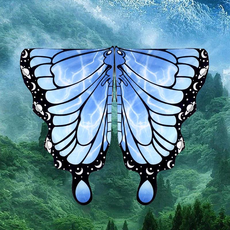 Butterfly Cloak Gradient Halloween Dance Shawl Wings