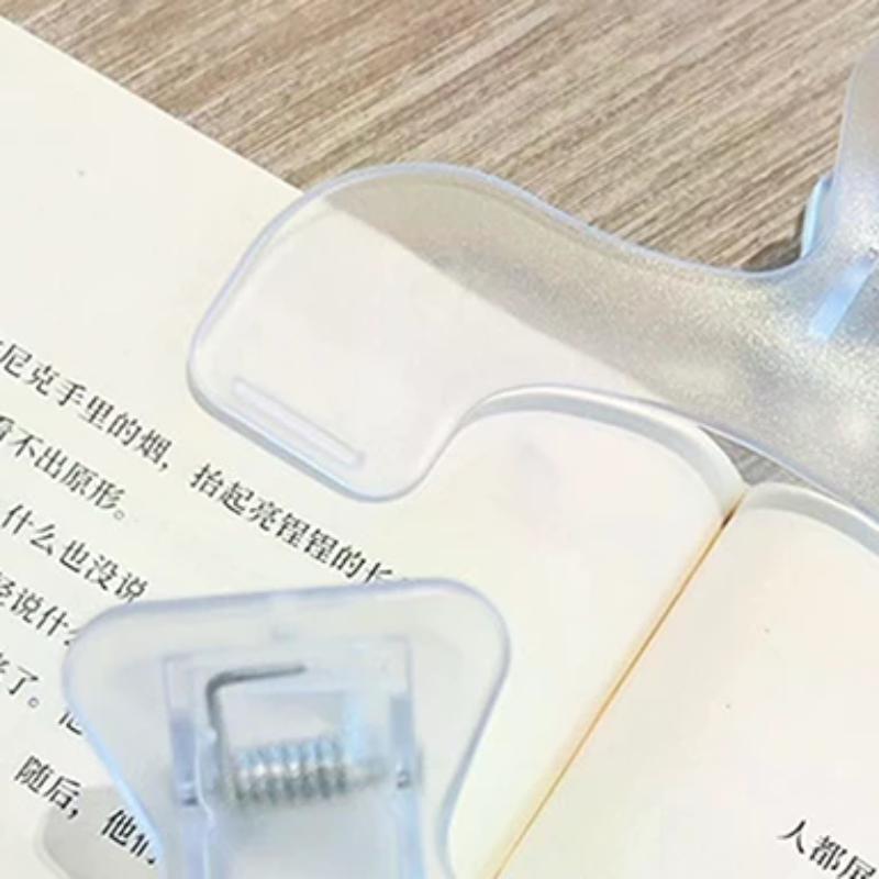 Basit Sabit Kitap Klipsleri Buzlu Şeffaf Sayfa Tutucu Okuma Aracı Memo Klipsi Kawaii Masa Aksesuarları Pratik Not Tutucu
