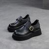 Fashion GKTINOO 2025 Autumn New Retro Round Toe Platform Shoes Versatile Genuine Leather Comfortable Thick Soled Women's Shoes