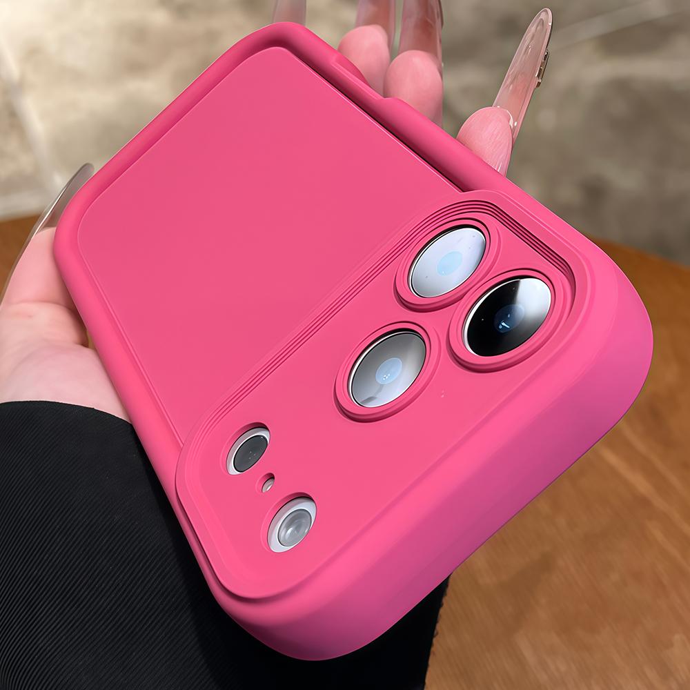 

Matte fine hole silicone phone case for iPhone 17 16 15 14 13 12 11 Pro Max Air Plus full shockproof soft back bumper cover iPhone 12