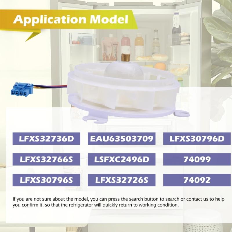 12V 4Pin Refrigerator Fan Motor Assembly For EAU63503709 EAU62863005 EAU65089706 Cooling Replacement Housing