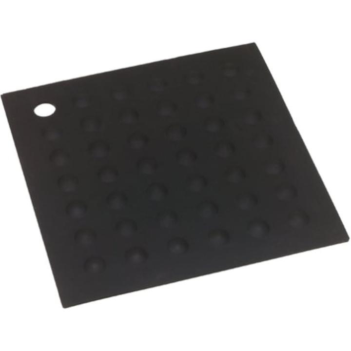 Lamson Original Silicone Hotspot - 7" x 7" Pot Holders for Kitchen, Black Hot Plate & Silicone Pad, Heat Resistant to 450°F, BPA Free, Dishwasher