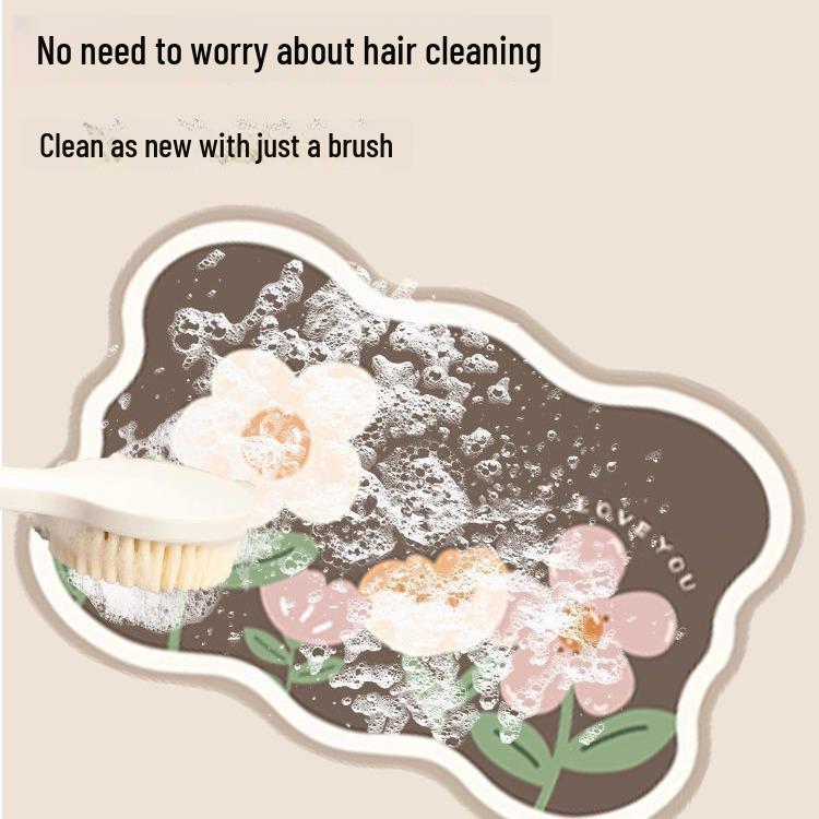 Wabi-Sabi Quadratische Küchenbodenmatten: Saugfähige, rutschfeste, weiche, verschleißfeste und pflegeleichte Kieselalgen-Schlammmatten