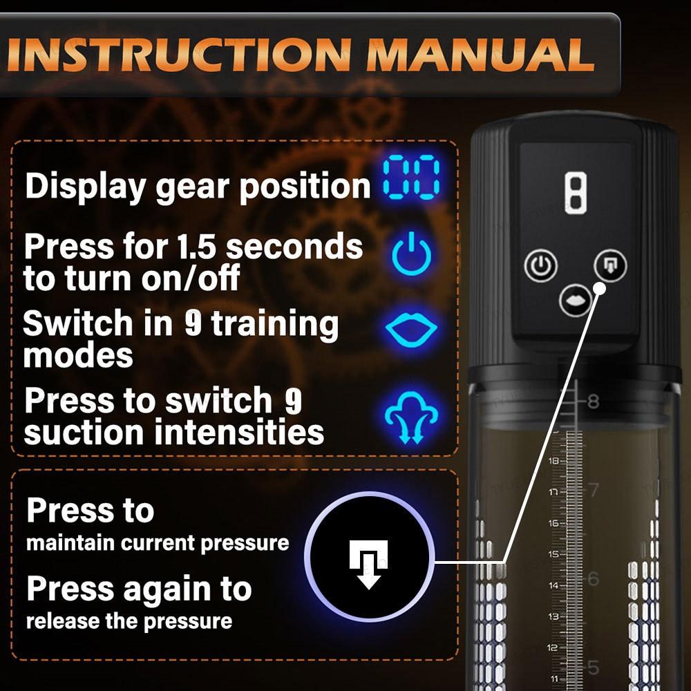 Men's Personal Electric Penis Enlargement Vacuum Pump for Safe Cock Enlarger Ed Pump Sex Toys for Men Masturbator Dick Pump