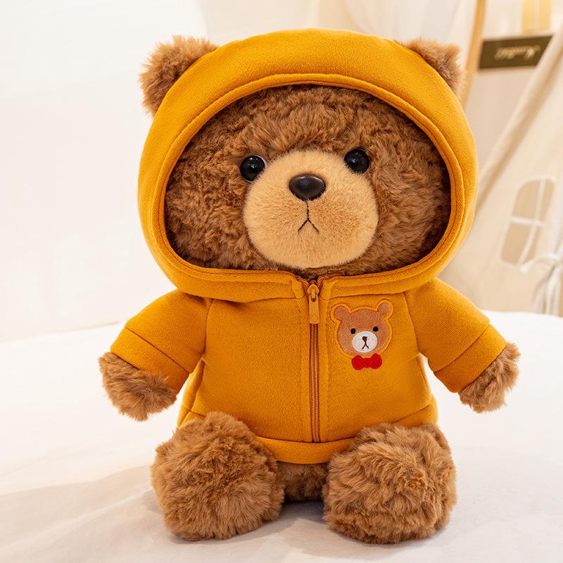 

Cute cute dressed bear teddy bear doll plush toy hug bear doll children soothing doll 23cm（0.2kg）