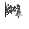 Rustic Wrought Iron Grape Doorbell - Vintage Hand-Cranked Wall Decoration
