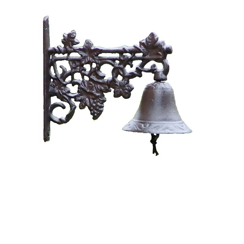 Rustic Wrought Iron Grape Doorbell - Vintage Hand-Cranked Wall Decoration