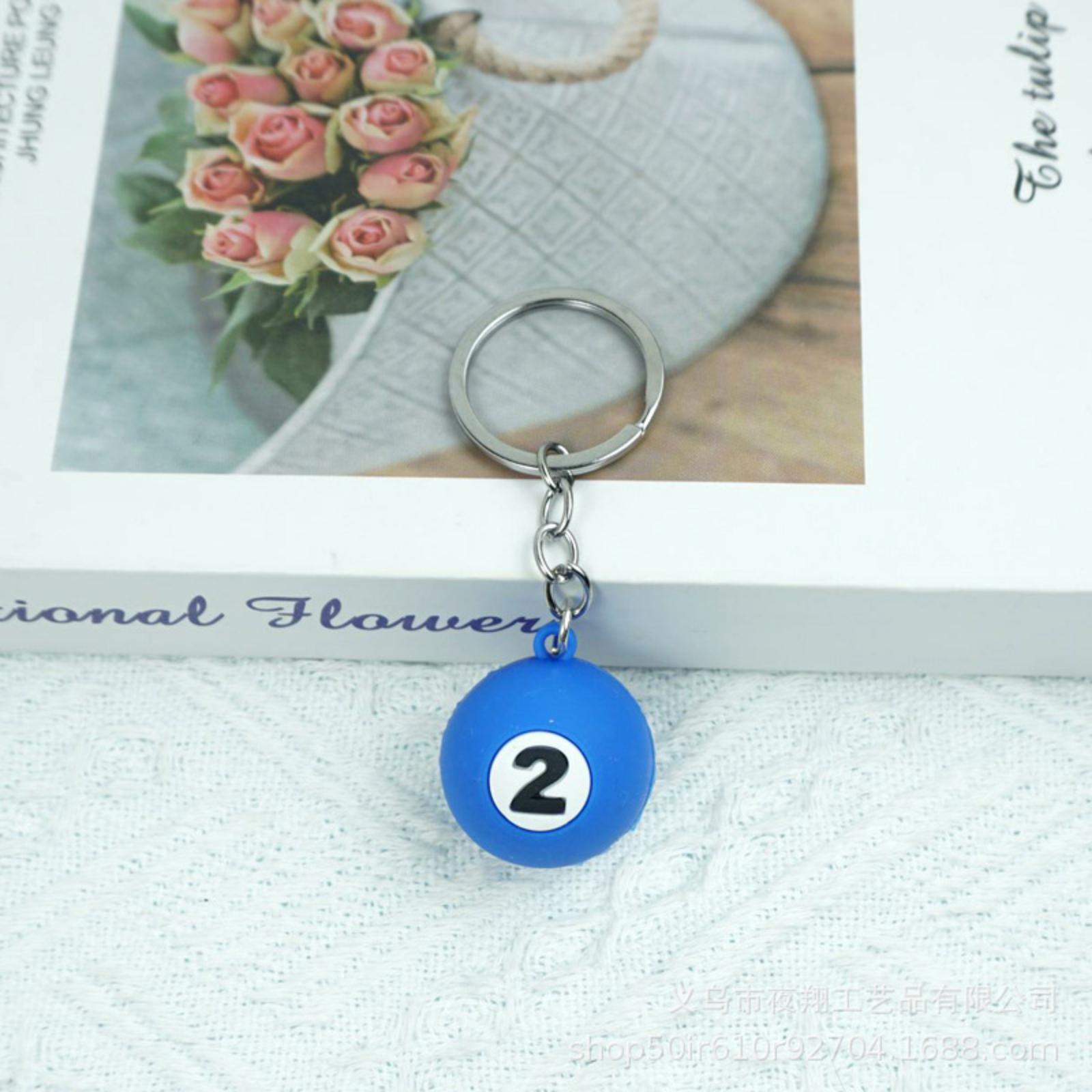 

Billiards Pendant, Trendy Toy, Colorful Billiards Keychain, Black Eight Car Bag Charm One Size синій