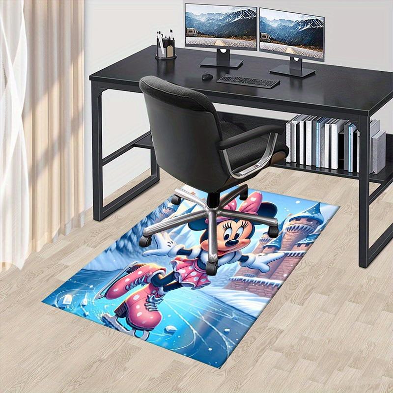 

Office Carpet, Under Chair Rug, Gift for Home Decor, Winter Wonderland Ice Skating Minnie Mouse Theme, Perfect for Room or Play Area Decorat 60cm by 90cm