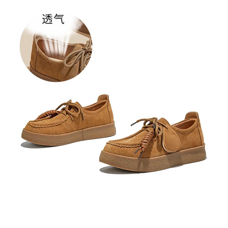 The first layer of sheepskin kangaroo shoes autumn new leather sports shoes casual white shoes women flat women