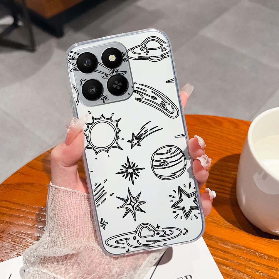 

For Honor 400 Smart Phone Case Leisure Style Patterns Soft Silicone TPU Transparent Lightweight Cover For Honor400 Smart Bumper Honor 400 Smart
