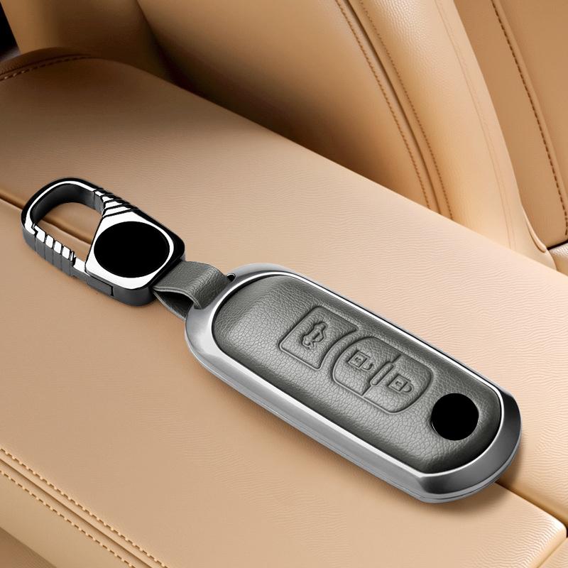 Metall Leder Auto Fernbedienung Schlüsselhülle Hülle Halter Schale Fob für Mazda 3 Axela CX-30 CX-5 CX-30 CX-50 CX70 CX90 6 CX-9 MX-5 Atenza