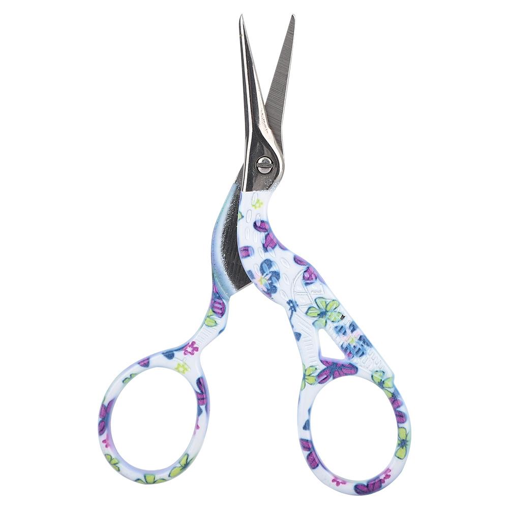 Vintage Stainless Steel Beauty Scissors for Guitar Sewing Craft Household (Pink)