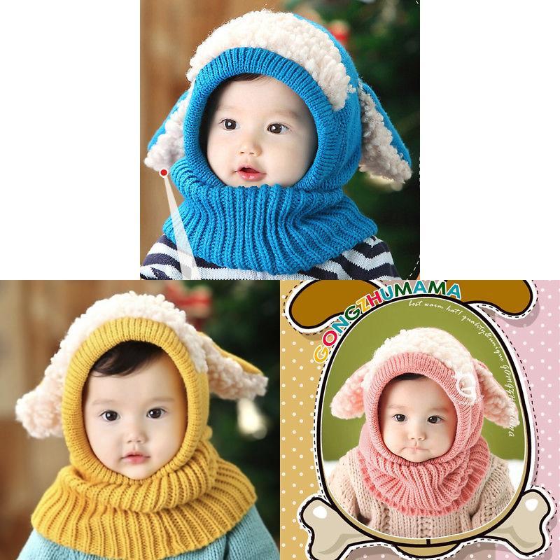 Kids Knit Hat With Cute Dog Motif And Acrylic Material For Fall And Winter Comfort