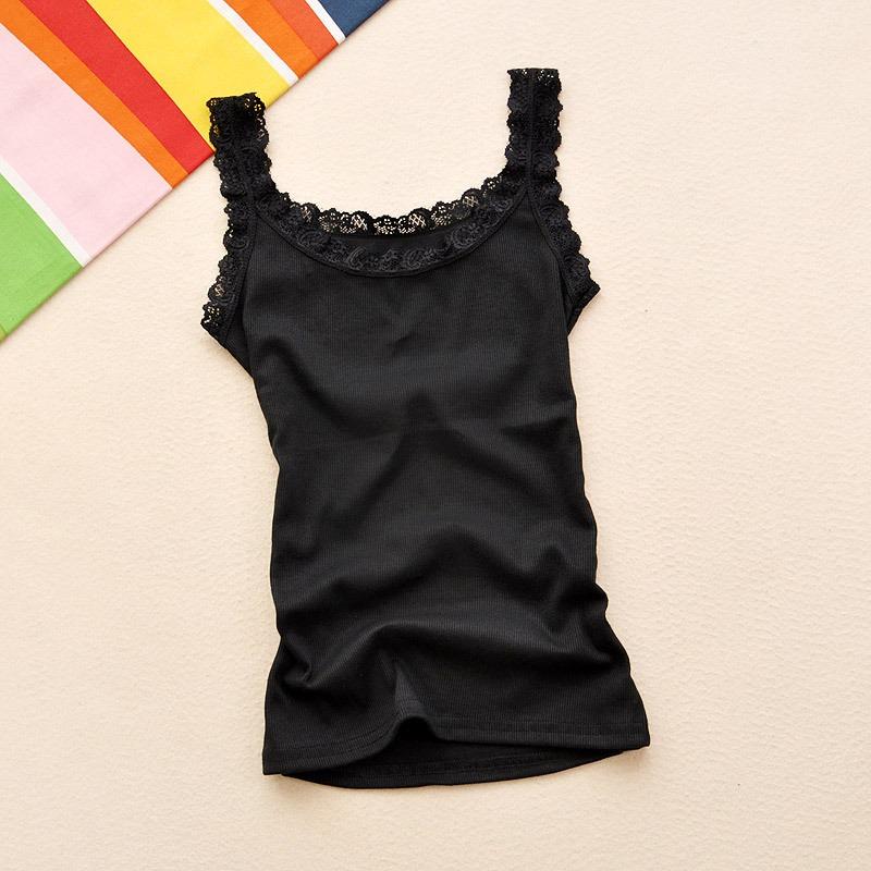 Versatile Japanese and Korean Lace Slim Fit Bottom Small Vest Suspender Women's Summer Women's Threaded Suspender Women's