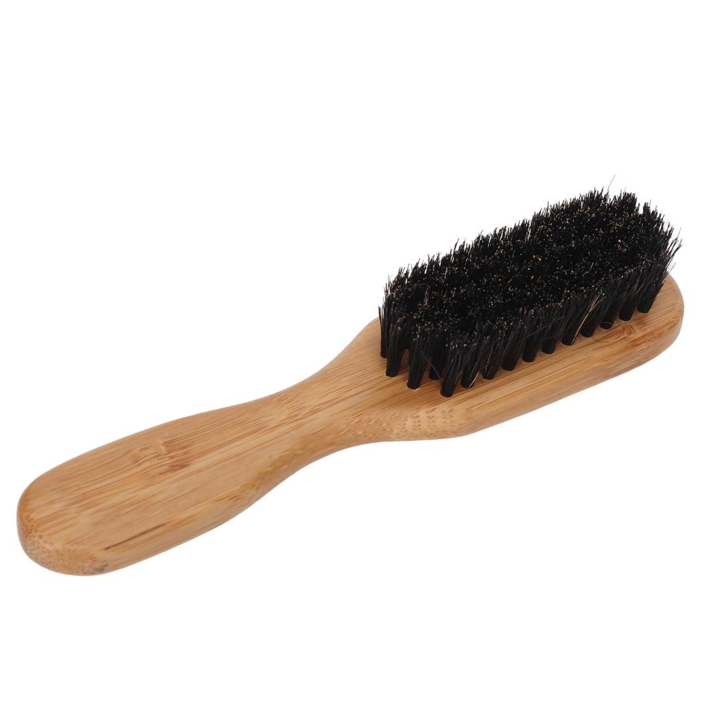 Beard Brush Reinforced Process Skin Friendly Soft Comfortable Ergonomic Bamboo Handle Portable Mens Hair Brush