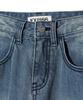 YOUHEE Youhee Symbol Patch Bootscut Pants Sky Blue
