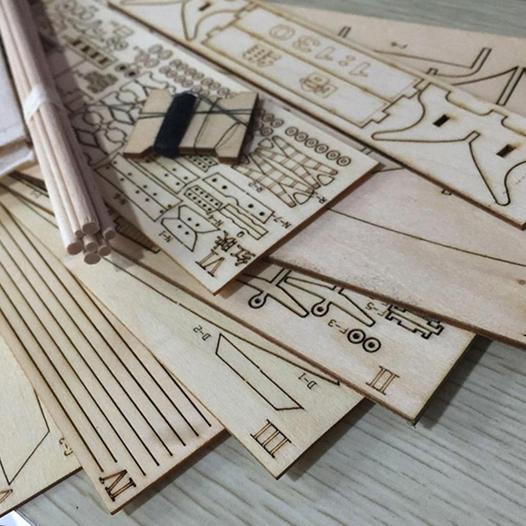 DIY Ship Assembly Model Kits Wooden Sailing Boat Scale Model Decoration for Kids Adults