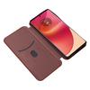 For Motorola Edge 50 Fusion 5G Case Card Slots Cell Phone Leather Cover with Carbon Fiber Texture