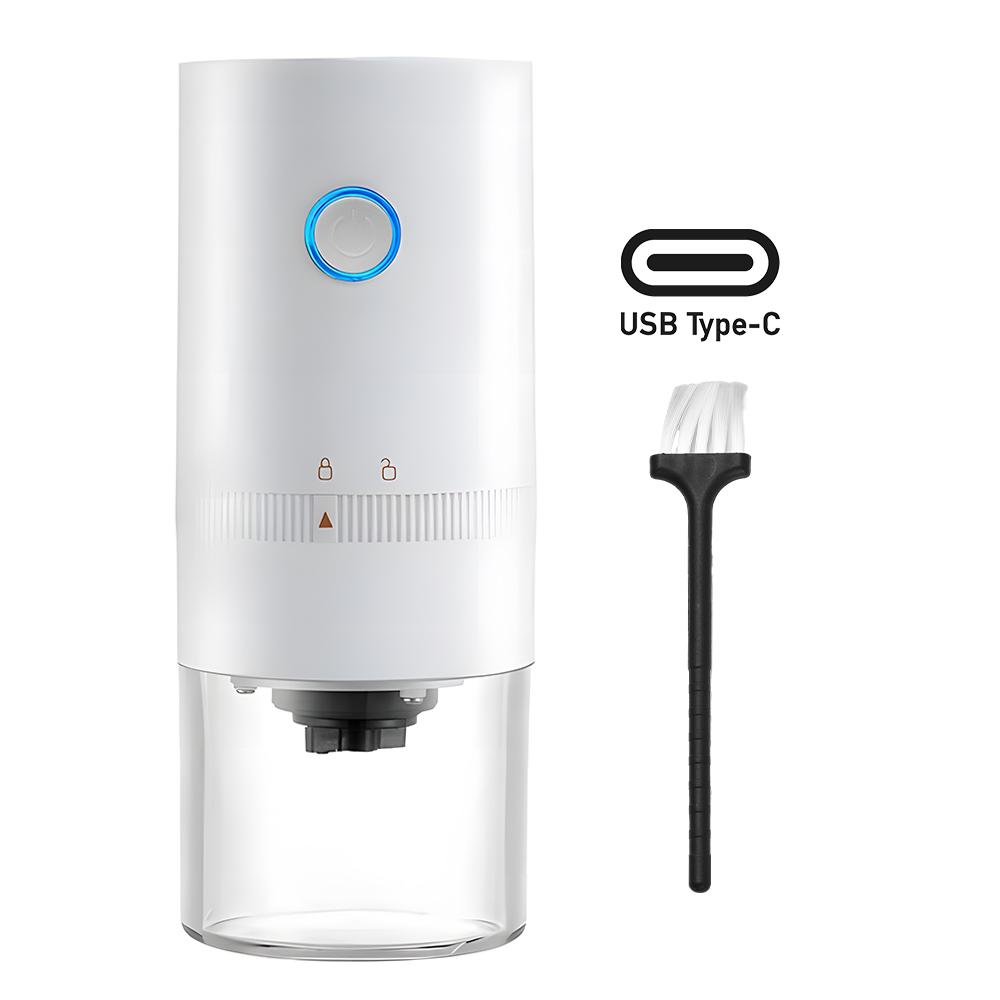 Portable Electric Burr Coffee Grinder Ceramic Blade Burr Grinder USB Rechargeable Coffee Bean